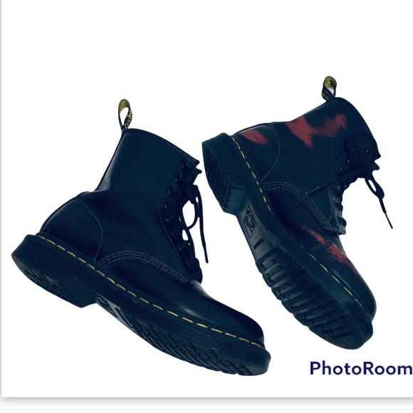 DR Martens Cherry Lace Red Docs 1460 Boots Size 38 - Picture 5 of 16